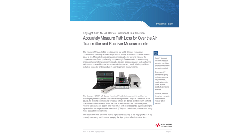 Accurately measure path loss for over the air transmitter and receiver measurements